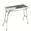 Stainless Steel Charcoal Grill Set - Portable, Foldable Design for Outdoor Cooking, Camping, Picnics & Travel - Durable BBQ Tools Kit