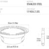Charcoal Grill Korean Barbecue Grill Portable Stainless Steel Non-stick Charcoal Stove for Outdoor Camping BBQ Grill 13.7 inches Small Grill Outdoor Cooking