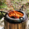 Mini Stainless Steel Portable Outdoor Camping Stove - Durable, Wood Burning, No Ignition Function, Perfect for Backpacking, Hiking, and Outdoor Adventures!