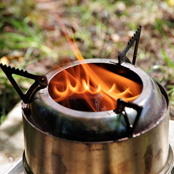 Mini Stainless Steel Portable Outdoor Camping Stove - Durable, Wood Burning, No Ignition Function, Perfect for Backpacking, Hiking, and Outdoor Adventures!