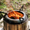 Mini Stainless Steel Portable Outdoor Camping Stove - Durable, Wood Burning, No Ignition Function, Perfect for Backpacking, Hiking, and Outdoor Adventures!