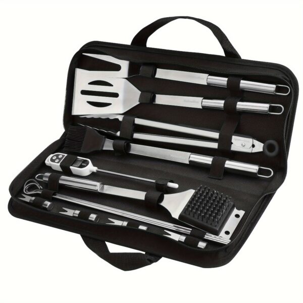 ValueMax 15 Pcs BBQ Grill Accessories, Grill Set, Grilling Gifts For Men, Barbecue Tools For Indoor & Outdoor Grill/Cooking, Camping