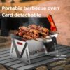 1pc Portable Camping Stove - Durable Stainless Steel Folding Wood Burning Stove with Grill Plate for Outdoor Adventures, Backpacking, and BBQ - Compact, Lightweight, and Easy to Carry