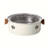 1set Portable Stainless Steel Tabletop BBQ Grill Pan - Durable, Compact, and Convenient Outdoor Grilling Solution with Grill Net - Essential Kitchen Supplies and BBQ Accessories for Household Use
