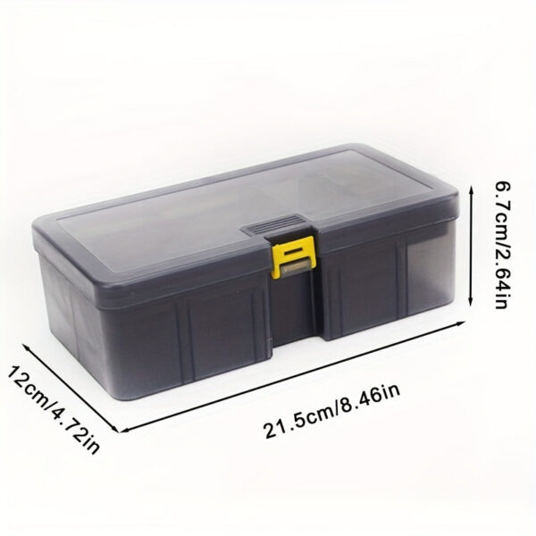 Double-Layer Fishing Tackle Box Durable Plastic Storage with Multiple Compartments