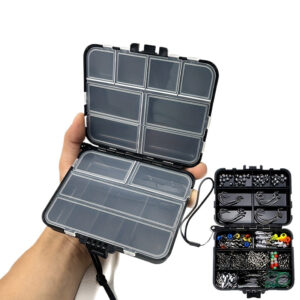 Compact Double - Sided Fishing Tackle Box - Portable Organizer with Multiple Compartments