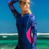 Women's Full Body Wetsuit Surfing Diving Suit Scuba Dive Skin Rash Guard One Piece Long Sleeve Zip Quick Dry Sunsuit