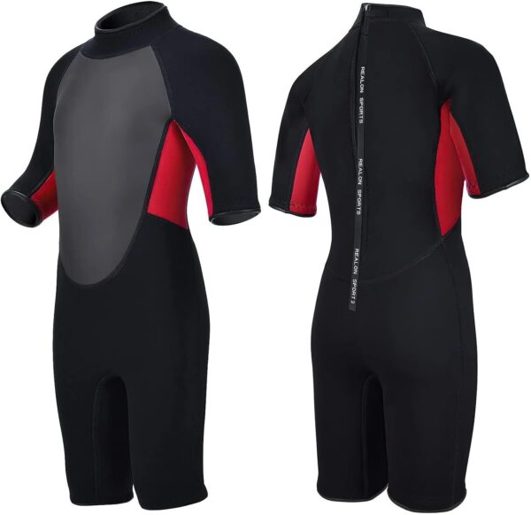 Kids Wetsuit for Toddler Girls Boys and Youth,3mm Neoprene Swimsuits Children Wet Suits 2mm Shorty/Full Long Sleeve Back Zip in Cold Water Warmth for Swimming Diving Jet Skiing Surfing