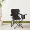 Camping Chair Large, Mesh Back, Portable Folding Chair with Cup Holder, Heavy Duty for Outdoor Events