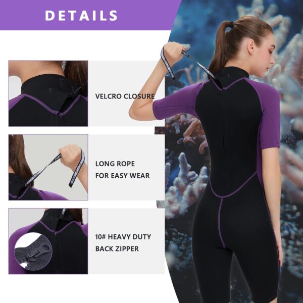 Mens Shorty Wetsuit,2mm Short Wetsuit for Men in Cold Water Shory Sleeve Wetsuit Kayaking Snorkeling Paddle Boarding