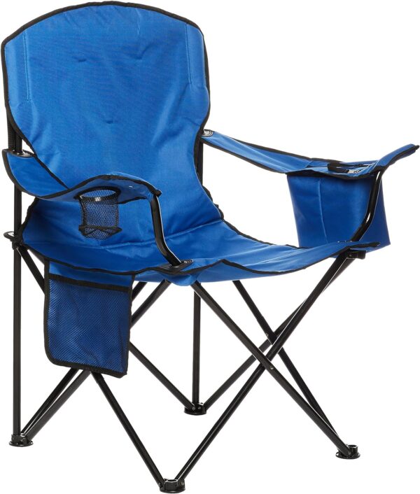 Camping Chair Large, Mesh Back, Portable Folding Chair with Cup Holder, Heavy Duty for Outdoor Events