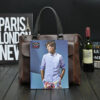 Briefcase For Men Crazy Horse PU Leather Executive Vintage Laptop Office Executive Handbag Tote Messenger Business Crossbody Bag