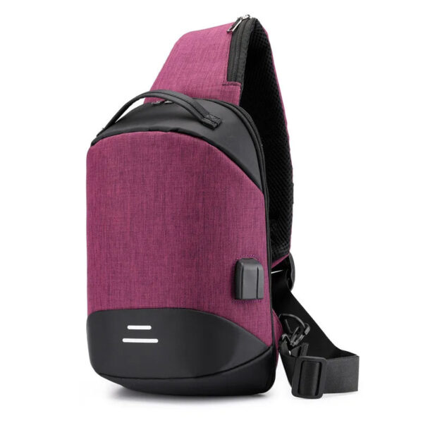 Chest bag USB charge shoulder bag men messenger bags male waterproof sling chest bag boy travel bagpack men cross body bags