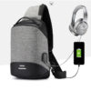 Chest bag USB charge shoulder bag men messenger bags male waterproof sling chest bag boy travel bagpack men cross body bags