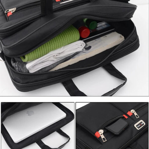Large Capacity Men's Briefcase Multifunction Oxford 14" Laptop Bag Multilayers Shoulder Office Bags For Men Business Handbag Hot