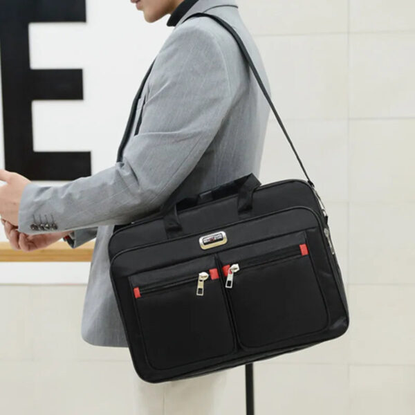 Large Capacity Men's Briefcase Multifunction Oxford 14" Laptop Bag Multilayers Shoulder Office Bags For Men Business Handbag Hot