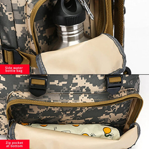 Large Capacity Waterproof Outdoor Camouflage Tactical Backpack Men 70L Military Backpack Travel Backpack for Men Hiking Bag