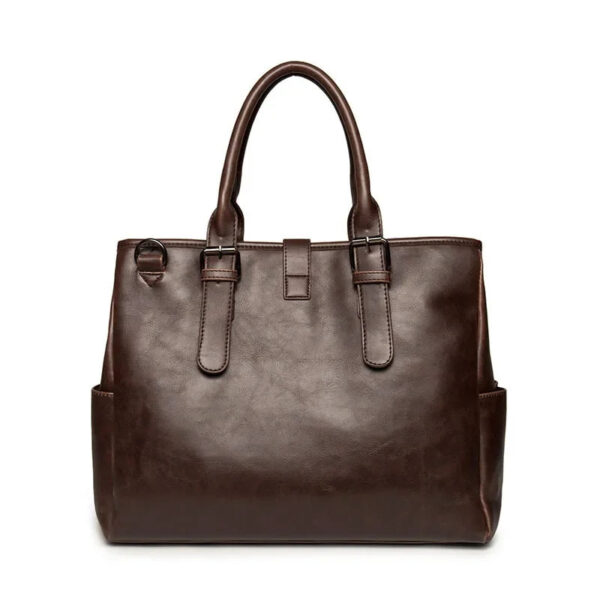 Retro Handbag Briefcase Men Large Capacity Top-Handle Bags With Strap Fashion Men's Crossbody Bag Shoulder Messenger Bag Handbag